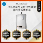 【私訊聊聊最低價】大亞專業廚具設計 莊頭北 TH-7167BFE 16L智慧水量數位恆溫型熱水器 TH7167BFE