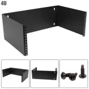 4U Wall Rack Mounting Bracket 19" For Patch Panel Network Data Server Room Black