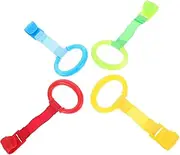SECFOU Nursery Crib Pull Rings 8pcs Walking Assist Tools Strong Smooth for Baby's Safety