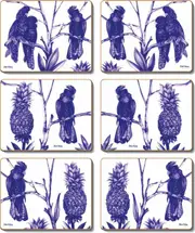 Cinnamon - Pineapple Blues Placemats Set of 6