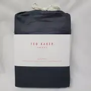 TED BAKER London 4pc Queen Sheet Set Black/Iron Grey 100% Cotton 400 Thread New