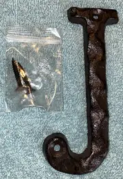 Betlight Cast Iron Letter “J” Matching Screws - Black NIP