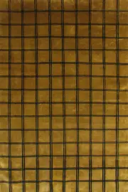 Sofer Square Pattern Hand Knotted Wool Rug by Cyrus Rugs