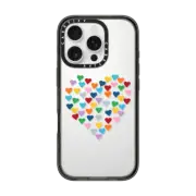 iPhone 16 Pro Impact Case Hearts Heart Rainbow