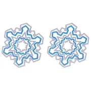 2x 5pc Avanti Plastic Snowflake Cookie Cutters Baking Dessert Shaper Mould Set