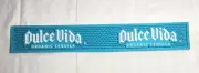 Dulce Vida Organic Tequila Turquoise Blue Man Cave Bar Rail Spill Drip Mat 21"