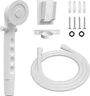 RV Shower Head with Hose ABS Outdoor RV Shower Hose Kit Replacement with ON/OFF Switch for RV, Trailer, Campers, Motorhomes, Fifth Wheels, Boats (White)