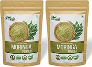 Organic Zing Moringa Powder | Gluten-Free & Vegan | Finely Ground Drumstick Leaf Powder | Food & DIY Use | 454g / 16 oz (Pack of 2)