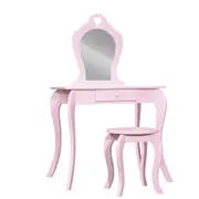 Keezi Kids Vanity Dressing Table Stool Set Mirror Princess Children Makeup