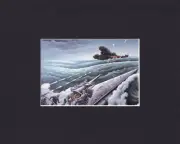 8X10" Matted Print Picture Art of War: Thomas Hart Benton, WWII Navy