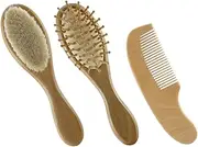 BCOATH 1 Set Wooden Comb Detangle Comb for Accessories Comb Brush Items Babies Bath Styling Bristle Hair Comb Hair Brush Rubber