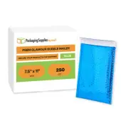 250 Pieces, 7" x 6.75", Blue Glamour Metallic Poly Bubble Mailers for Shipping