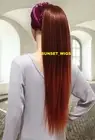28" PONYTAIL HAIR PIECE EXTENSIONS DRAWSTRING LONG LAYERED STRAIGHT AUBURN MIX