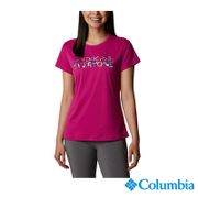 Columbia 哥倫比亞 女款 - UPF50酷涼快排短袖上衣-紫紅 UAR34550PD /S22