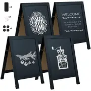 30" x 20" A-Frame Chalkboard with Chalk and Eraser - Black - 4pk by Sunnydaze