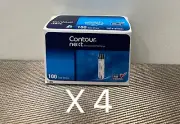 4 X Boxes Of Contour Next Glucose Blood Test Strips - 400 Strips