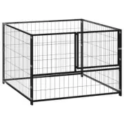 Dog Kennel Outdoor Pet Cage Fence Run Enclosure Play Pen House Large 100x70cm