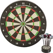 Accudart Mini Dart Dock - 3" Self Healing Sisal Dartboard - Official Mini Replica - Store Your Darts Anywhere - Darts Not Included, Black