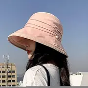 [Ling88] Women Foldable Sun Hat Quick Dry Women's Japanese Style Casual British Fisherman Hat Sun Hats for Women Summer Ladies Sun Hat Floppy Summer Ladies Sun Hat Beach Cap,Pink