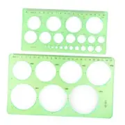 2Pcs Circle Template for Drawing Drafting Geometric Circle Ruler for Painting
