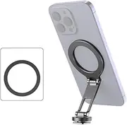 Foldable Magnetic Phone Mount Phone Holder Phone Tripod Mount with Cold Shoe Adapter 1/4 NCH Thread Replacement for 15/14/13/12 Series and Black