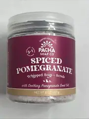 Pacha Soap Co. Whipped Soap & Scrub Spiced Pomegranate Limited Edition 8 oz