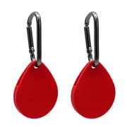 [2 pack] MEZON Red Silicone Protective Full Coverage Case Holder for Apple AirTag Tracker with Keychain Ring (Silicone Full, 2x Red) – FREE EXPRESS
