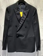 New ETRO Men’s Double Breasted Tux Paisley Jacket. IT48/US38