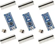 ELEGOO Nano V3.0 Compatible with Arduino IDE, Elegoo Nano Board CH340/ATmega328P Without USB Cable, Compatible with Arduino Nano V3.0 (Nano x 3 Without Cable)