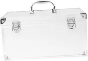 Angoily Tool Box Medicine Case Aluminum Hard Case Portable Travel Medical Kit Home Office Storage First Aid Kit