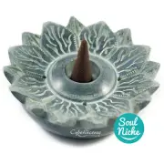 Soapstone Lotus Incense Burner Incense Holder for Incense Cones & Incense Sticks