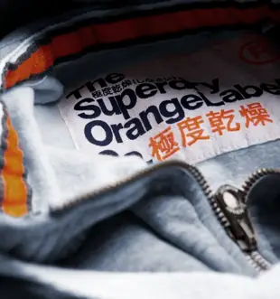 跩狗嚴選® 極度乾燥 Superdry Orange Label Hoodie 連帽 棉T 帽T 灰砂色 現貨 A&F