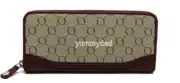 OROTON GALATA MULTI POCKET ZIP AROUND WALLET MATTE CRANBERRY TAUPE BNWT RRP$225