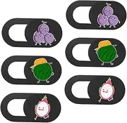 DOITOOL 6 Pack Laptop Cover Slide Webcam Cover for Notebook Tablet Computer Privacy Ultra-Thin Mini Size Curve Edges