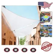 White Triangle Shade Sail 5' x 9' x 10.3' - Breathable, Water Resistant