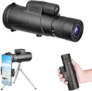 Monocular Telescope for Smartphone, Night Vision Monoculars for Adult High Powered with Strong Zoom Ability, Waterproof Fmc Bak4 Spotting Scopes, Handheld Binoculars Little Surprise