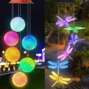 Solar Powered Color Changing LED Wind Chimes Light Garden Yard Patio Decor Lamp