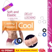 3x Cock Ring Delay Ejaculation Penis Enhancement Erection Aids silicone Sex Toy