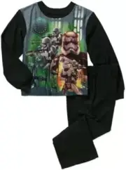 Star Wars 2-pc Poly Flannel Fleece Storm Trooper Pajama Set Size 8 NIP