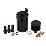 Car 2-Ports Aluminum Oil Catch w/Drain Valve Breather Baffled Can Tank Reservoir (for: Honda)