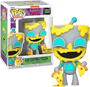 Funko PoP! Invader Zim - Gir Eating Pizza Vinyl Figure, 10 cm Height