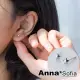 【AnnaSofia】925純銀針耳針耳環-超迷你銀星 現貨 送禮(銀系)