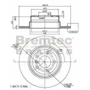 Bremtec Euro-Line GeoZinc Coated Brake Rotor - BDR11300EL