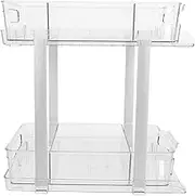 AUTSUPPL 2 Tier Bathroom Cabinet Storage Pull-out Dividers under Sink Organizer Clear