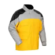 Tourmaster Sentinel Yellow Motorcycle Rain Jacket Men's Size XXS