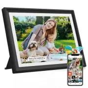 FRAMEO WiFi Digital Photo Frame, 10.1 Inch IPS Touchscreen, Built in 32GB Memory
