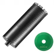 VEVOR Core Drill Bit, 4" Wet/Dry Diamond Core Drill Bits for Brick and Block, Concrete Core Drill Bit with Pilot Bit Adapter and Saw Blade, 9.5" Drill