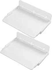 2pcs Wall Shelf Dorm Bedside Shelf Small Bedside Shelf Newspaper Holder for Living Room Bedside Shelf Tray Household Bedside Tray Bedside Organizer Folding Bedside Shelf White