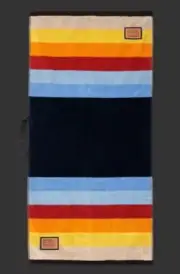 NEW SCOTTY CAMERON TOWEL - TENTON STRIPE - NAVY/ORANGE