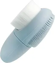 1Pc Double Head Silicone Facial Brush Lightweight Manual Cleansing Tool for Daily Skin Care Gentle and Safe Face Cleansing Brush Light Blue for Women